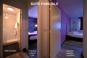 Le Vert Galant Villepinte Gare Vert Galant Parc des Expositions客房内的一张或多张床位
