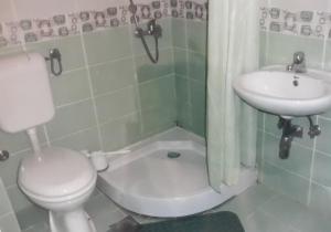 a bathroom with a toilet and a sink at Guest House Olga in Budva
