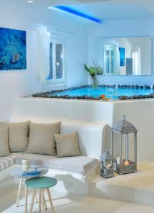 Posezení v ubytování Elegant Mykonos