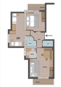 Půdorys ubytování Ferienhaus Aurora