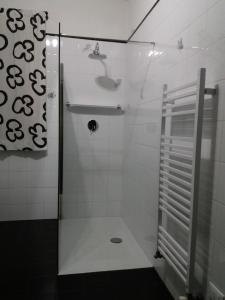La salle de bains est pourvue d'une douche, de toilettes et d'un lavabo. dans l'établissement Casa Camilla, à Viareggio
