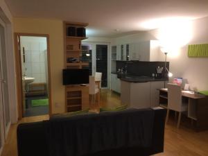 Kuchyň nebo kuchyňský kout v ubytování Haus Arosa