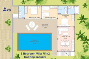 
The floor plan of Lux Family Villas - SHA Extra Plus

