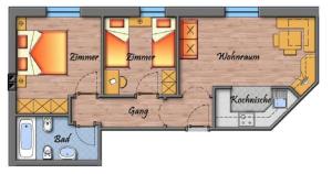 The floor plan of Gasserhof Aicha