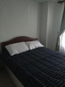 een bed met twee kussens erop bij Amunátegui 2090 Iquique in Iquique