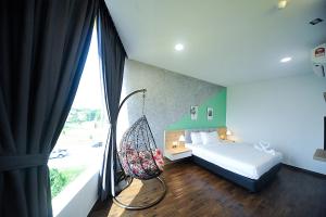 Postel nebo postele na pokoji v ubytování MYe Hotel