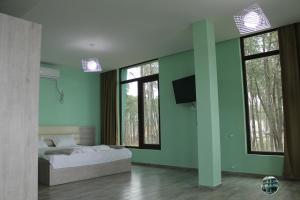Postel nebo postele na pokoji v ubytování Shekvetili Green House