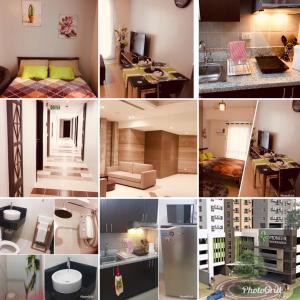 a collage of different pictures of a room at Studio Fully Furnished in Manila