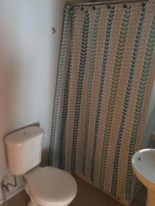 Koupelna v ubytování Cabañas ECA Cochrane