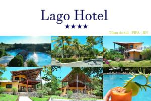un collage de fotos del hotel Yago en Lago Hotel, en Pipa
