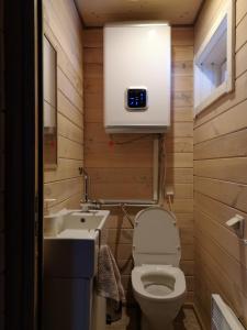 Bathroom sa Holiday House & Sauna in Druskininkai