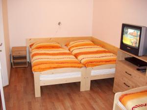 Postel nebo postele na pokoji v ubytování Apartmány Karlov pod Pradědem