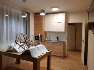 Apartmány Pec pod Sněžkou tesisinde mutfak veya mini mutfak