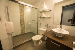 Phòng tắm tại Hotel Ojos Del Rio