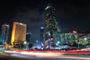 雅加达景观或在酒店看到的城市景观
