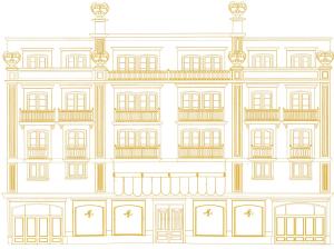a drawing of a facade of a building at Rooms & Suites Loft 2G Deluxe Edition Arrecife in Arrecife