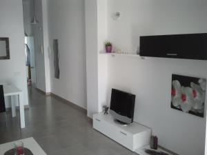 Televízia a/alebo spoločenská miestnosť v ubytovaní Carrer de Dénia