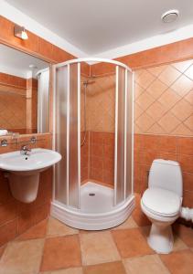 Koupelna v ubytování Hotel Spindlerova Bouda