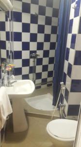 Koupelna v ubytování Roza Hotel