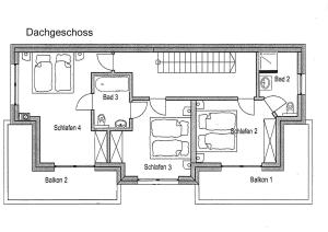 The floor plan of SonnenChalet Werfenweng