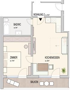 Plan piętra w obiekcie Appartementhaus Talwinkel
