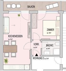 Plan piętra w obiekcie Appartementhaus Talwinkel