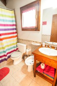 a bathroom with a toilet and a sink at Casa Neneo Bariloche 2 in San Carlos de Bariloche