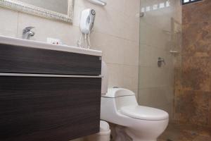 Koupelna v ubytování Akel House Hotel