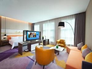 Et sittehjørne på Hampton by Hilton Guangzhou Tianhe Sports Center-Free Shuttle Bus to Exhibition During Canton Fair Period