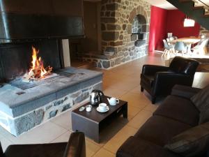 Posezení v ubytování Aux Caprices d'Aubrac