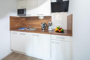 Küche/Küchenzeile in der Unterkunft Ferienhaus an der Karlstraße