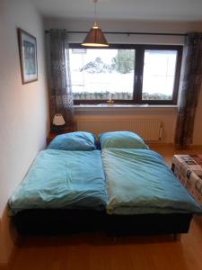 ヴィンターベルクにあるHomeawayの窓付きのベッドルームに枕2つ付きのベッド1台が備わります。
