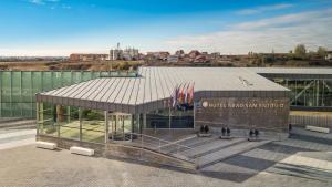 an overhead view of the outside of a building at ARVA Abad San Antonio in León