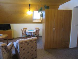 Televízia a/alebo spoločenská miestnosť v ubytovaní Apartment Dvořáků