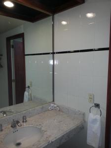 A bathroom at Hotel Puebla