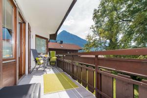 balcone con vista sulle montagne di Sonnenreite a Fischen