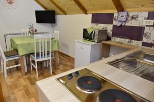 Kuchyň nebo kuchyňský kout v ubytování Apartmani Miščević