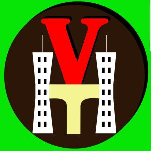 a logo with the letter v and two towers at The Vue Express @ 39th Street in Brooklyn