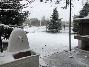 Sarakinas Farm House during the winter