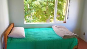 Łóżko lub łóżka w pokoju w obiekcie Cabaña en parcela de Villarrica