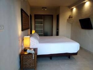 Postel nebo postele na pokoji v ubytování Beach Hotel Dos Mares