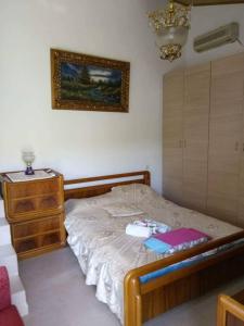 מיטה או מיטות בחדר ב-Fanis & Xenia's Residence