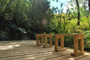 Aed väljaspool majutusasutust Chucao Bosque y Cabañas