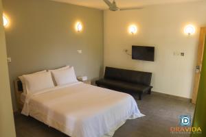 TV a/nebo společenská místnost v ubytování Dravida Hotel