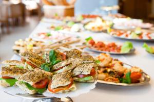 plates of food on a table at Hotel Andreaneri in Marina di Pietrasanta