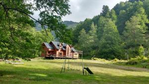 马拉卡韦罗Refugio Las Raices的田间中带秋千的房子