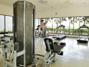 a gym with a woman walking in the background at S3 The Wood @ The Best Location at Puchong in Puchong