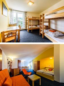 Postel nebo postele na pokoji v ubytování Hostel Příběh