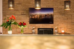 TV a/nebo společenská místnost v ubytování Park Hotel Tornio