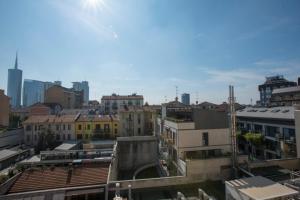 a view of a city skyline with buildings at Residence Villa Odescalchi in Milan